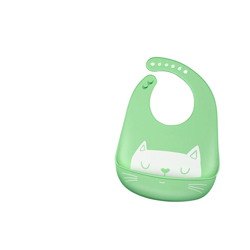 Silicone baby bib with collector