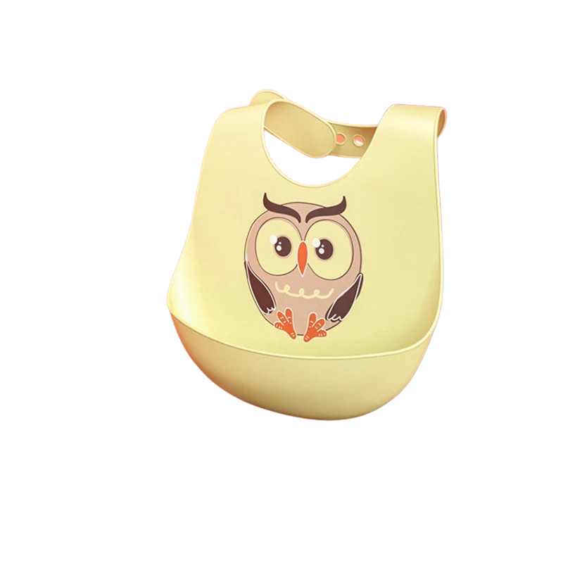 Silicone baby bib with collector