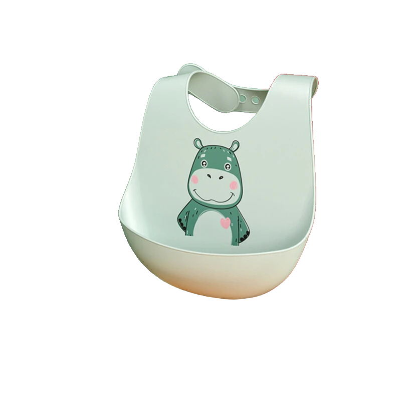 Silicone baby bib with collector