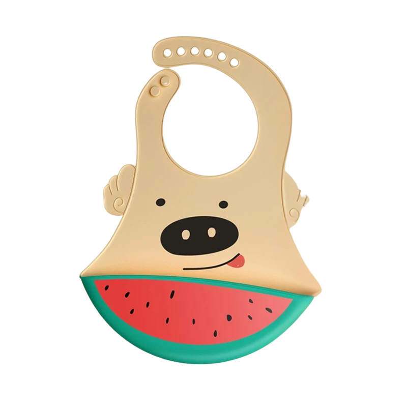 Silicone baby bib with collector