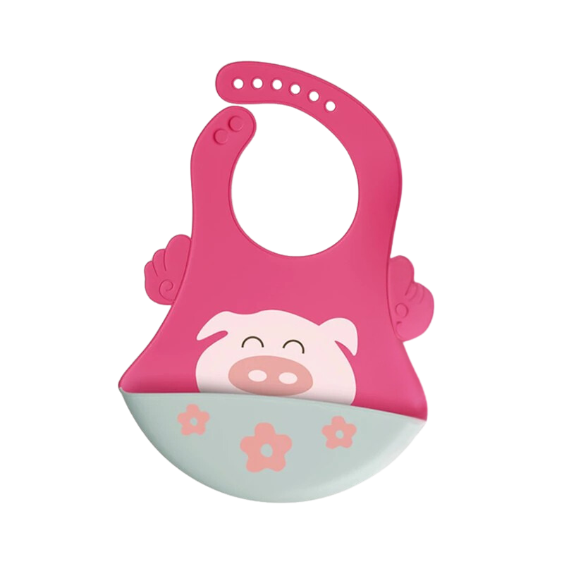 Silicone baby bib with collector