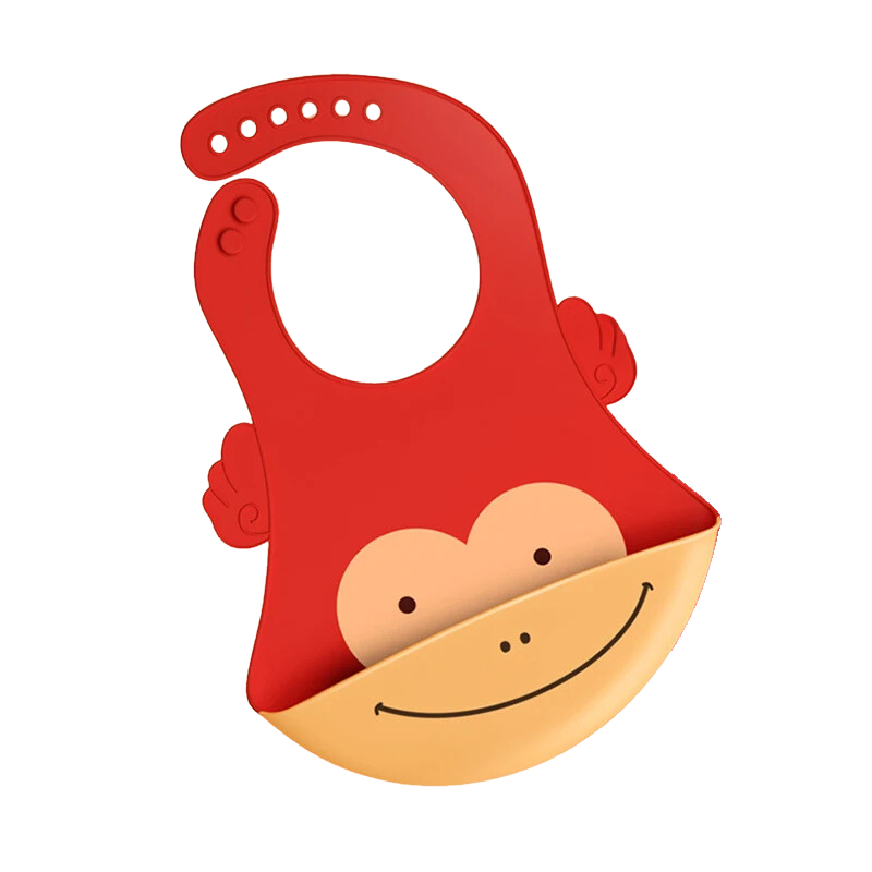 Silicone baby bib with collector