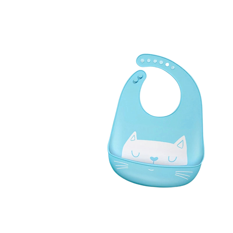 Silicone baby bib with collector
