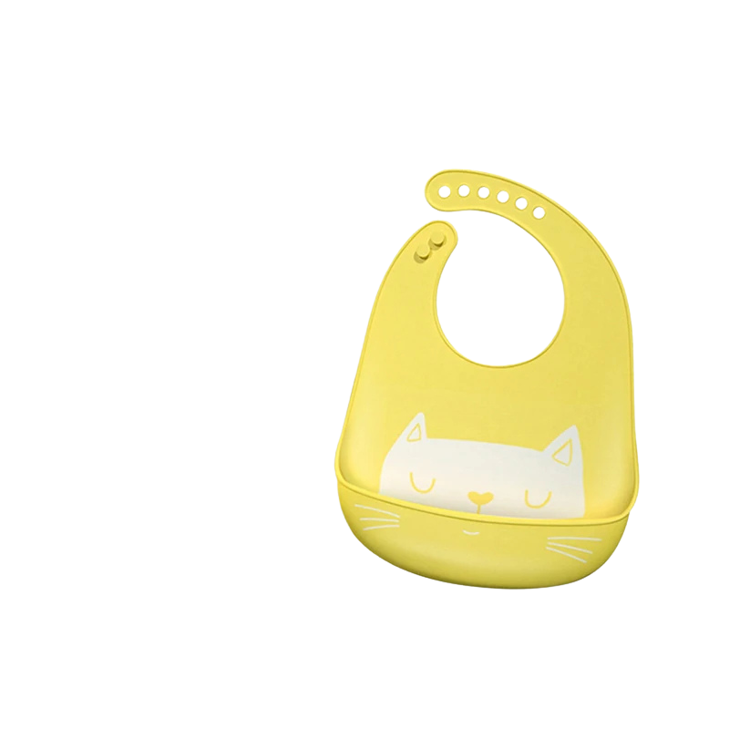 Silicone baby bib with collector