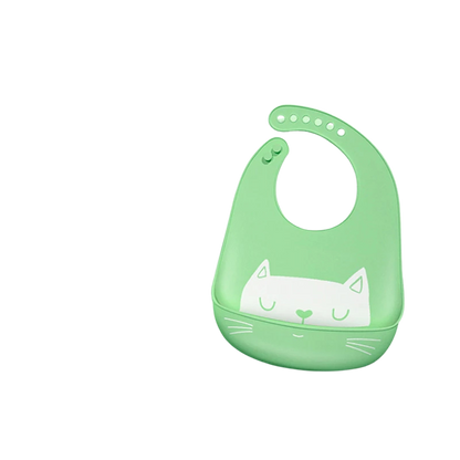 Silicone baby bib with collector