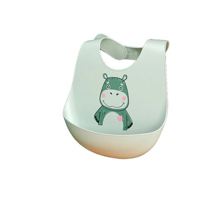 Silicone baby bib with collector