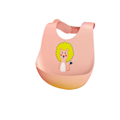 Silicone baby bib with collector