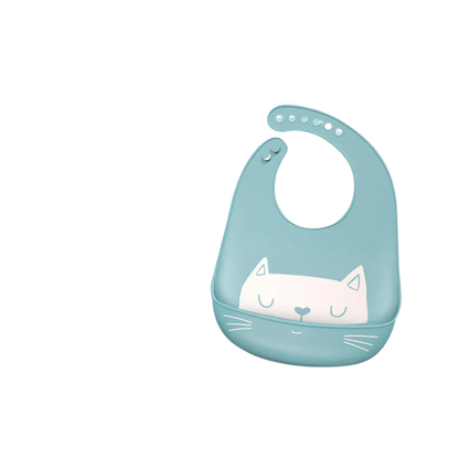 Silicone baby bib with collector