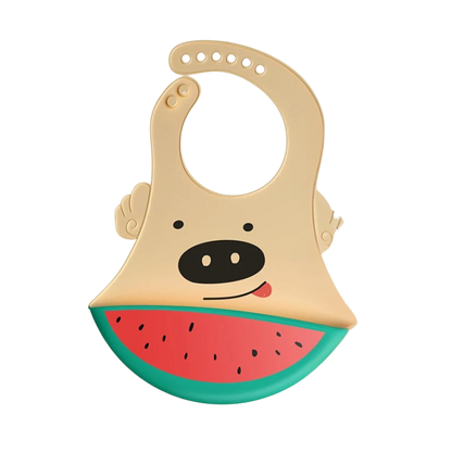 Silicone baby bib with collector