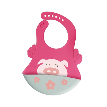Silicone baby bib with collector