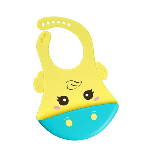 Silicone baby bib with collector