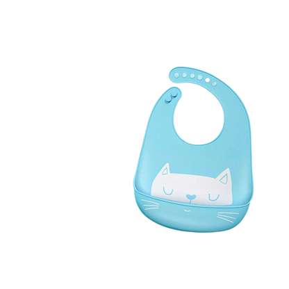Silicone baby bib with collector